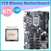 B75 12 PCIE ETH Mining Motherboard+Random CPU LGA1155 MSATA USB3.0 SATA3.0 Support DDR3 RAM B75 BTC Miner Motherboard