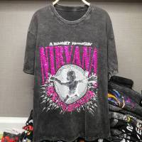 เสื้อปักมือแฟชั่นวิบวับ เสื้อวง NIRVANA อก44" ยาว27" ปักเองทำเอง ไม่ซ้ำกัน ไม่ซ้ำใครแน่นอน