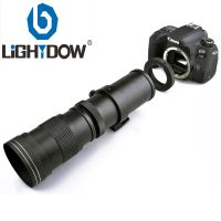 Lightdow 420-800มิลลิเมตร F8.3-16ซูเปอร์เลนส์กล้องโทรศัพท์คู่มือเลนส์ซูม + T2แหวนรองเลนส์กล้องถ่ายรูปกล้องฟิล์ม Pentax Fuji Nikon Sony เหมาะสำหรับ Canon