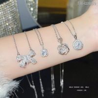 ? เครื่องประดับ Recommend blogger niche zircon bowknot is titanium steel necklaces female suit earrings web celebrity delicate super flash flower bracelet