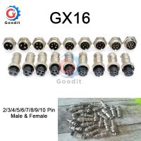 1set GX16 2/3/4/5/6/7/8/9/10 Pin Male amp; Female 16mm L70 78 Aviation Connector Socket Plug Wire Panel Circular Connector Cap Lid