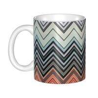 Custom Zigzag Camouflage Coffee Mugs DIY Abstract Geometric Camouflage Ceramic Milk Tea Cup