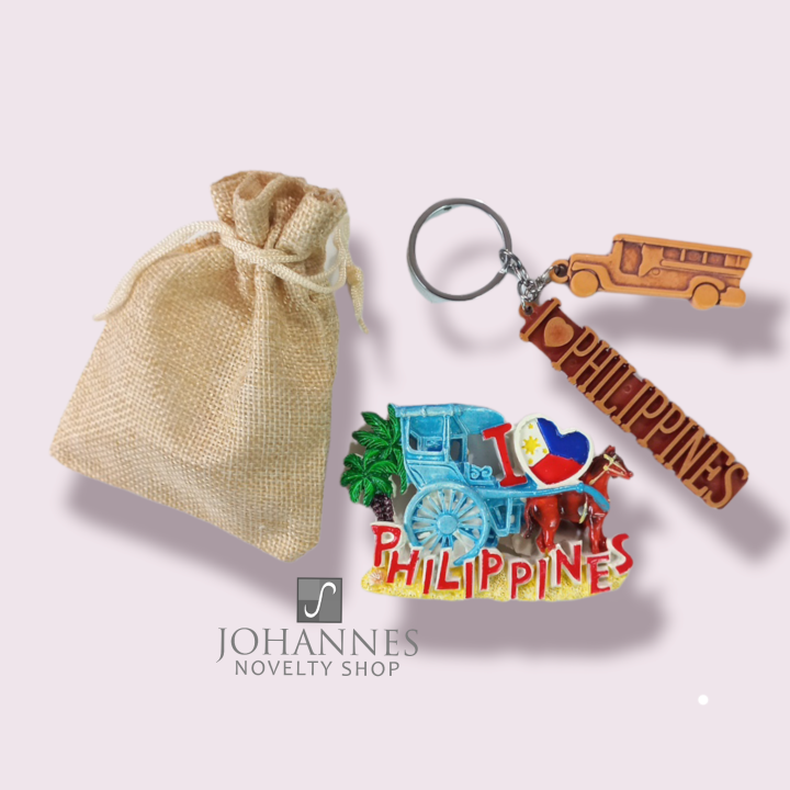Philippine Souvenirs Ref and Keychain with Jute Pouch Lazada PH