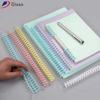 DISSO 10pcs แถบเข้าเล่ม คลิปหนีบโน้ตบุ๊ค ตัวยึดหัวเข็มขัด 12มม. 30รู แหวนหลวมใบ ดีไอวาย พลาสติกทำจากพลาสติก หนังสือวงกลม สมุดอัลบั้มสมุดภาพ