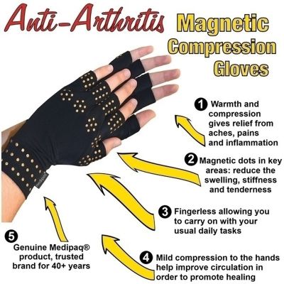 Painrelief Massage Gloves Gloves Magneticcompressionglove Supportglove Magneticarthritisglove