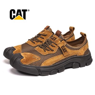 รองเท้ากีฬาตาข่ายแบบคลาสสิค Caterpillar รองเท้ากลางแจ้งกันลื่นทนทานต่อการฉีกขาดใส่สบายรองเท้าสำหรับทำงาน