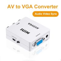 Mini 1080P RCA AV To VGA Video Converter Adapter with 3.5mm Audio AV2VGA / CVBS + Audio for PS2 DVD TV Box Camera To TV Monitor