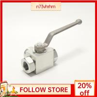 บอลวาล์วไฮดรอลิก3ทาง1/4นิ้ว N73VHRHM เหล็กกล้าคาร์บอนทนทานวาล์วน้ำ7250 PSI วาล์วไฮดรอลิกน้ำและน้ำมันแก๊ส