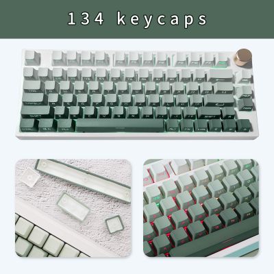 134คีย์ Double Shot PBT Keycaps ด้านบนด้านพิมพ์ Keycaps โปรไฟล์ OEM Shine ผ่าน Keycap สำหรับ Cherry Gateron MX Switches Keyboard