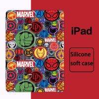 [HOT 2023] Marvel iPad Air 4 Case iPad Pro 11 2021สำหรับ iPad 9th 8th Anti Drop ฝาปิดมีที่ยึดแท็บเล็ตกันกระแทกเคสที่มีช่องเสียบปากกา