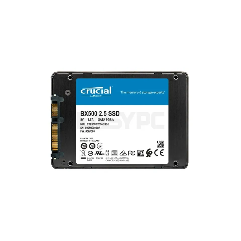 Crucial BX500 240GB, 480GB and 500GB 3D NAND SATA 2.5 SSD SATA interfa –  EasyPC