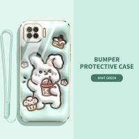 เคสโทรศัพท์สำหรับ OPPO A73 2020 F17 A73 A73 A93 2020 Reno 4F Reno 4 Lite F17 Pro กระต่ายน่ารักการ์ตูน Pacha สุนัขลายฝาครอบด้านหลังกันกระแทกป้องกันรอยขีดข่วนปลอกป้องกันการตกส่งสายคล้อง