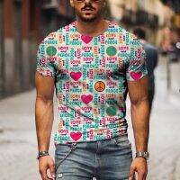 2023Summer Men T Shirt 3d Printed T Shirt Round Neck Short Sleeve Streetwear Fashion Casual Male Oversized  Tops Tee Xxs-6xl