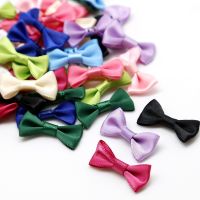 [HOT!] 100pcs/lot Handmade DIY Small Polyester Satin Ribbon Bow Tie Wedding Scrapbooking Embellishment Crafts Accessory Decoration