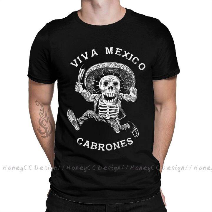 mexican-sugar-skull-t-shirt-viva-mexico-cabrones-mad-mexican-dead-mariachi-premium-unique-shirt-crewneck-cotton-for-men-tshirt