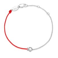 Shadowhunters 925 Sterling Silver Small Cz Bracelet Adjustable Half Red Wire Half Silver Chain Bracelet For Women Christmas Gift