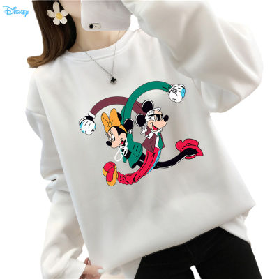 Anime Mickey and Couples Matching Sweatshirts Women Men Crewneck Long Sleeve Fleece Thick Poleron Anime Y2K