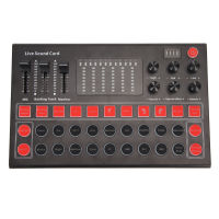 M9 Live Sound Card 8 Sound Effects 10 Special Effects Noise Cancellation Treble Alto Bass Adjustable Sound Mixer