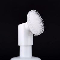 4 Szie Transparent Foam Bottle Facial Cleanser Mouss Bottle With Cleaning Brush Mini Foaming Soap Pump DispenserEmpty Plastic Pump Bottles for Cleaning, Travel, Cosmetics Packaging