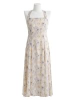 กระโปรงชายหาดสำหรับสุภาพสตรี Mercury Watercolor Printing Holiday Wind Halter Neck Backless Long Skirt Womens Summer Chiffon Dress Beach Skirt