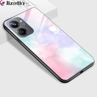 Jizetin เคสแข็งสำหรับ Realme 10 Realme 10 Pro 5G 10 Pro + 5G การออกแบบภาพวาดเหมือนฝันหลากสีเคสฝาหลังกระจกเทมเปอร์เคสมันวาวกันกระแทก