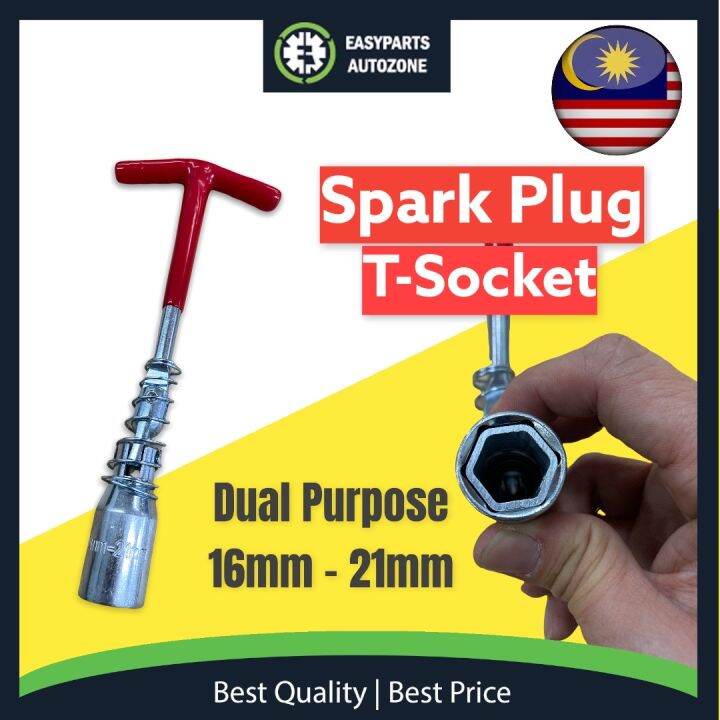 Autozone Car Universal THandle Dual Use Spark Plug Wrench Kit 16mm