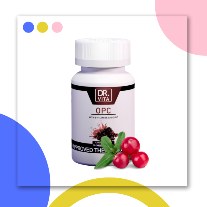 "Stay Strong, Live Long"1 Bottle (30 Capsules) by Dr. Vita OPC with BVitamins and Zinc