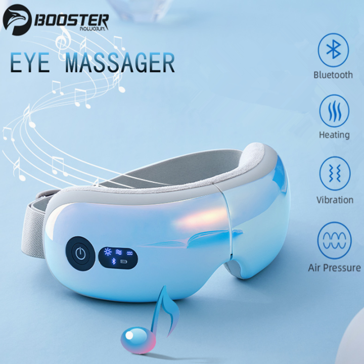 Booster Eye Massager With Heat Portable Bluetooth Music Rechargeable Eye Heat Massager For 4153