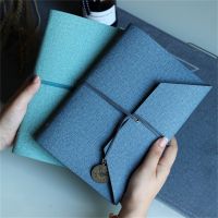 [Hagoya Stationery Stor] A5 Retro Spiral Notebook Blank Line Grid Diary Notepad PU Leather Note Book เปลี่ยนเครื่องเขียนของขวัญ Traveler Journal