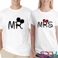 COD Shy-Shirt Men/Women S-XXXL Printed T-Shirt Mr And Mrs Lovers Minnie Mouse Suitable For Valentines Day Couples._05