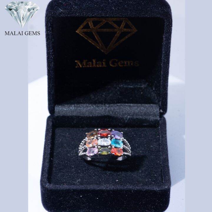 malai-gems-แหวนเพชร-เงินแท้-925-เคลือบทองคำขาว-ประดับเพชรสวิส-cz-รุ่น-151-r18329-แถมกล่อง-แหวนเงินแท้-แหวนเงิน-แหวน