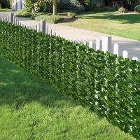 【hot】 50×500cm Fence Privacy Balcony Garden Leaves Artificial Hedge Outdoor Decoration