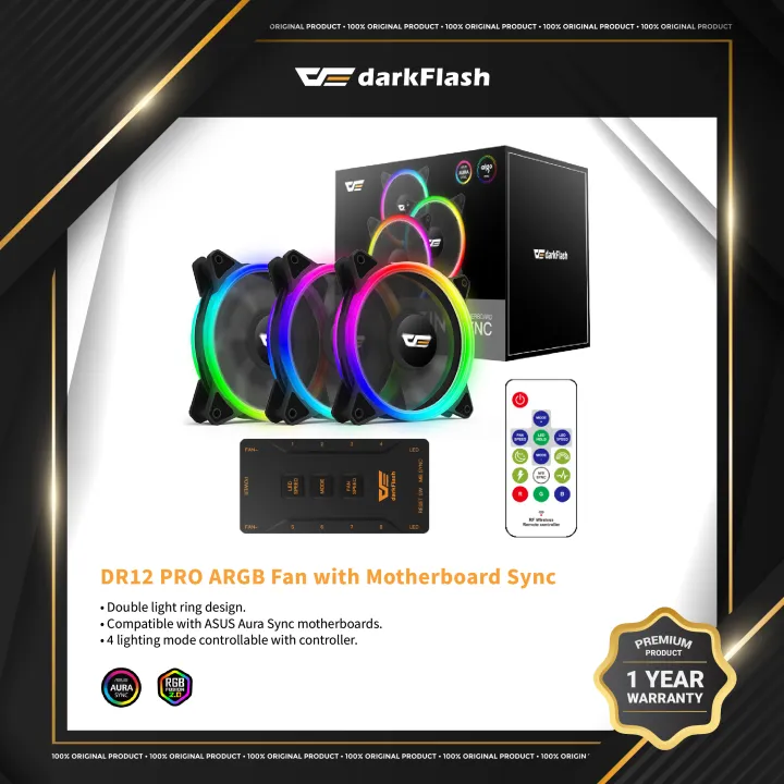 darkFlash DR12 Pro Addressable RGB Fan - Single/3in1 Pack | Lazada