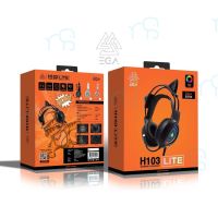 คุณภาพดี  ‍‍หูฟังเกมมิ่ง หูฟังคลอหู HeadPhone EGA รุ่น LITE H103 LED Lighting Jack 3.5mm 2 หัว + 1 USB รัประกัน 1 เดือน มีการรัประกันคุณภาพ  ฮาร์ดแวร์คอมพิวเตอร์