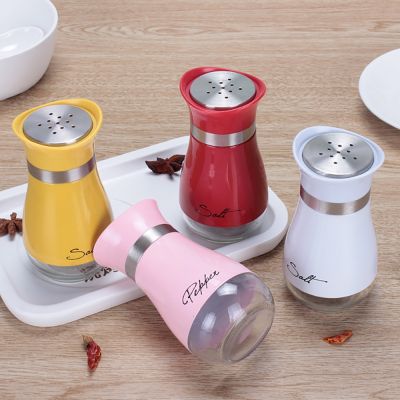 ♣❃❧ Spice Pepper Shaker spice jar Seasoning Multi-functional Moisture-proof Seasoning Bottle Kitchen Sugar Bottle Spice Organizer