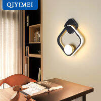 โคมไฟติดผนัง LED โคมไฟโมเดิร์นในร่ม Sconce Minimalist บันไดห้องนอนข้างเตียงห้องนั่งเล่นบ้าน10W 12W แสง