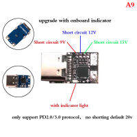 UNI ?Ready Stock USB Type-C PD Decoy Trigger Board 9V 12V 15V Output PD 2.0 3.0 Trigger Adapter