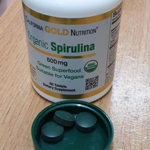 organic-spirulina-สาหร่ายสไปรูลิน่าออแกนิค-500-mg-60-tablets-usp-verified-usda-certified-organic-california-gold-nutrition