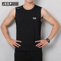 JEEP SPIRIT เสื้อกล้ามกีฬาเสื้อกล้ามคอตตอนสำหรับผู้ชายสไตล์เกาหลีที่ต้องมีสำหรับเสื้อกั๊กผ้าคอตตอนอินเทรนด์ฤดูร้อน Oversized Vest 6XL