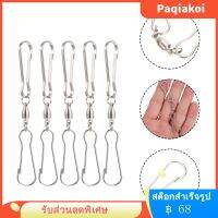 Paqiakoi 10pcs คลิปคู่ประเภทหมุนตะขอสแตนเลสแบริ่ง