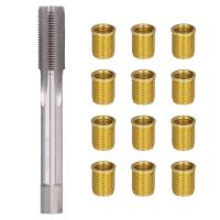 Spark Plug Tap Thread Repair Tools M14x1.25 Inserts And M16x1.25 Tap Kit 13pcs Screw Thread Tool Set For Spark Plug Repair M14 X 1.25 Rethreading present