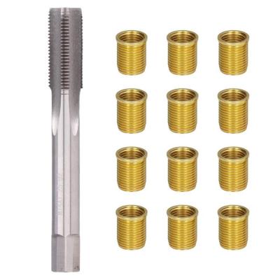 Spark Plug Rethreader Kit M14x1.25 Inserts And M16x1.25 Tap Kit 13pcs Screw Thread Tool Set For Spark Plug Repair M14 X 1.25 Rethreading effective