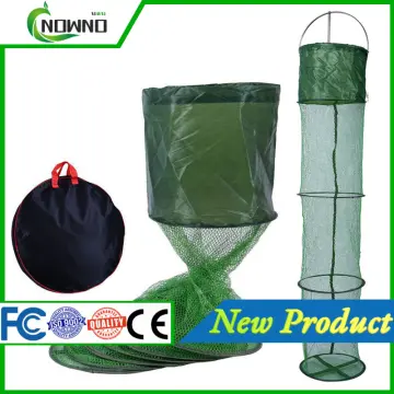 Foldable Floating Fishing Net Cage Fishing Bait Net Wire Basket Sturdy  Portable Collapsible Fish Cage