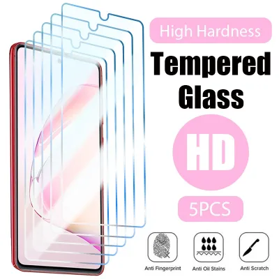 卍◕◙ 5Pcs Screen Protector Glass for Samsung Galaxy A54 A34 A53 A13 A12 5G Glass on A52 A23 A33 A73 A32 A51 A71 A72 A52S A22 A21S 5G