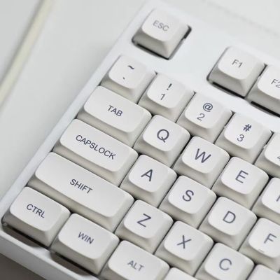 1 Set Milk Theme Key Caps For MX Switch Mechanical Keyboard PBT Dye Subbed Bee Japanese Minimalist White Keycaps XDA