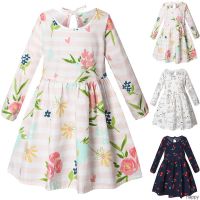 Baju Budak Perempuan Girl Dresses Kids Cotton Korean Fashion Long Sleeve Princess Floral