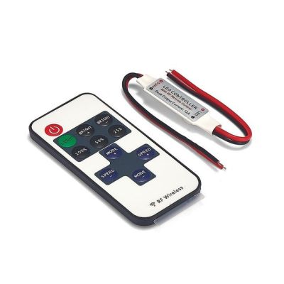 【Worth-Buy】 ไฟหรี่ Led สีเดียว Dc12v 24V พร้อมการควบคุมความสว่างรีโมทคอนโทรล Rf สำหรับแถบไฟปิดภาคเรียน Led