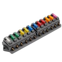 12 Way Fuse Holder Box Car Vehicle Circuit Blade Fuse Box Block With ATO Fuse Block Auto Car Accessories Fuses Accessories