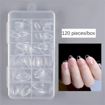 120pcs Nude Short Square Nail Tips White Clear Fake Nails Wearable Full  Cover For DIY Press On Nail Art Extensions Accessories - AliExpress