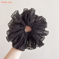 Fresh sky ยางยืดมัดผมแบบยับขนาดใหญ่สำหรับผู้หญิงเครื่องประดับผมเด็กผู้หญิง